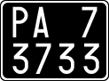 License plate of Italy, Cars (1927 year series)