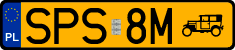 License plates of Poland, Oldtimers
