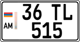 License plate of Armenia, Private owners