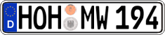 German license plate, Regular plates