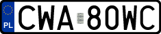 License plates of Poland, Regular car plates