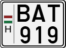 license plates of Hungary, Cars (1990)