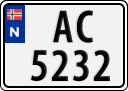 License plate of Norway, Trailers, motorcycles, special vehicles