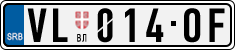License plate of Serbia, Cars