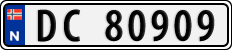 License plate of Norway, Cars
