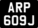 License plate of the United Kingdom, 1963 year system