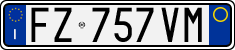 License plate of Italy, Cars (1994 year series)