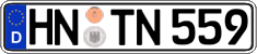 German license plate, Regular plates