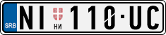 License plate of Serbia, Cars