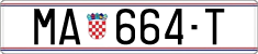 License plate of Croatia, Regular plates