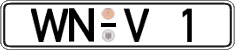German license plate, Regular plates