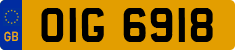 License plate of the United Kingdom, Northern Ireland (1966)