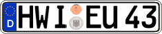 German license plate, Regular plates