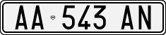 License plate of Italy, Cars (1994 year series)