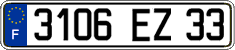 French license plate, FNI