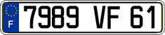 French license plate, FNI