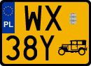 License plates of Poland, Oldtimers