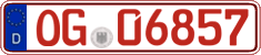 German license plate, Red license plates