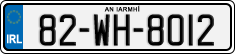 License plate of Ireland, Regular plates