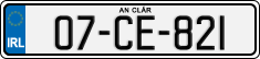 License plate of Ireland, Regular plates
