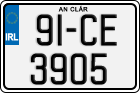 License plate of Ireland, Regular plates