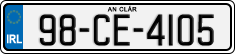 License plate of Ireland, Regular plates