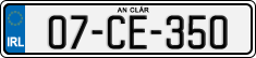 License plate of Ireland, Regular plates