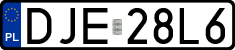 License plates of Poland, Regular car plates