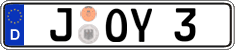 German license plate, Regular plates