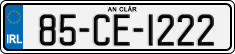 License plate of Ireland, Regular plates