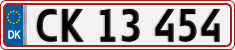 License plate of Denmark, Regular plates