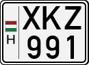license plates of Hungary, Cars (1990)