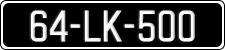 License plate of Ireland, Regular plates