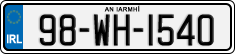 License plate of Ireland, Regular plates