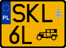 License plates of Poland, Oldtimers