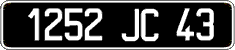 French license plate, FNI