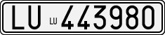 License plate of Italy, Cars (1927 year series)