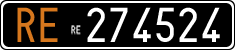 License plate of Italy, Cars (1927 year series)