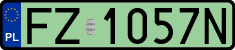 License plates of Poland, Electric vehicles