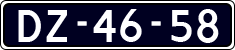 License plate of the Netherlands, Imported oldtimers (cars)