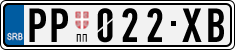 License plate of Serbia, Cars