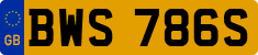 License plate of the United Kingdom, 1963 year system