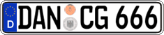 German license plate, Regular plates