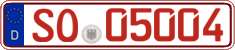 German license plate, Red license plates