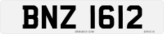 License plate of the United Kingdom, Northern Ireland (1966)