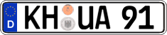 German license plate, Regular plates