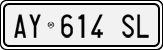 License plate of Italy, Cars (1994 year series)