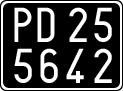 License plate of Italy, Cars (1927 year series)