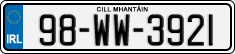 License plate of Ireland, Regular plates