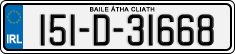 License plate of Ireland, Regular plates